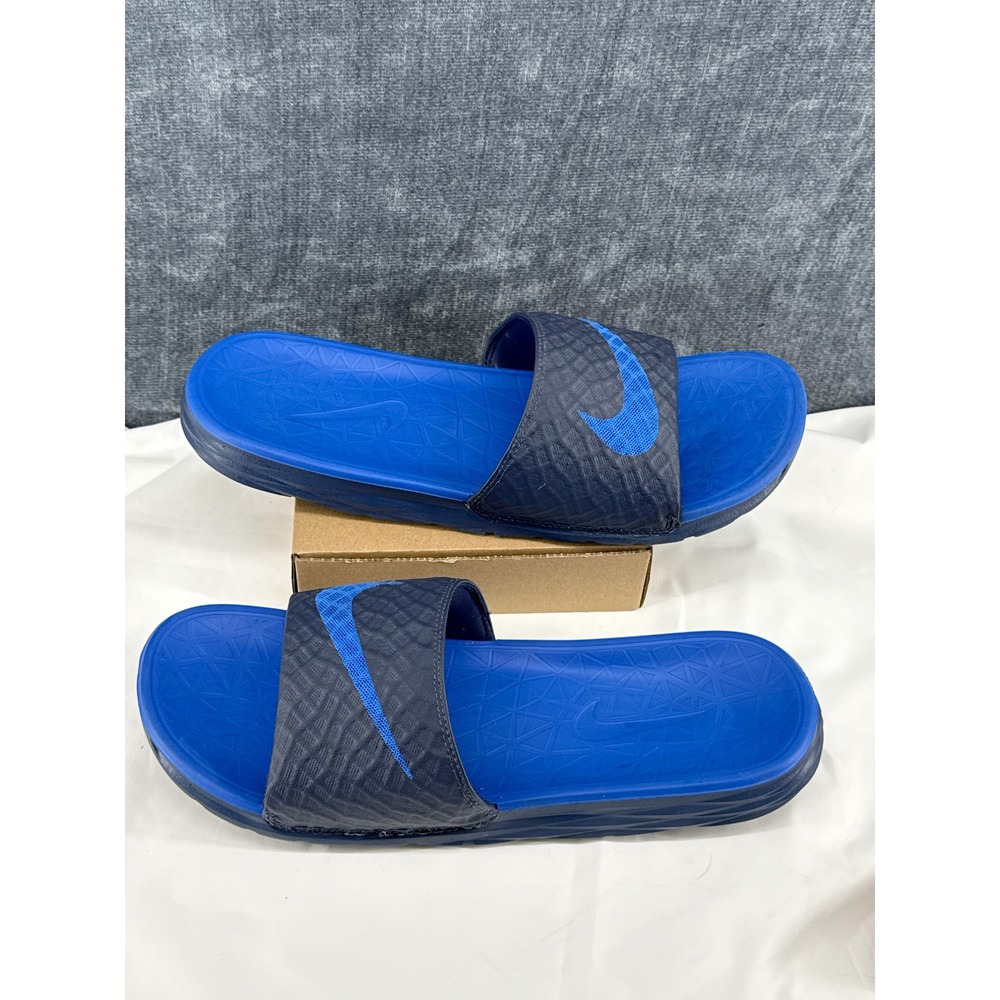 Nike Solarsoft Comfort Mens Slides Blue Navy Sandals 705474-440 Size 13